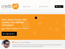 Tablet Screenshot of creditaff.com